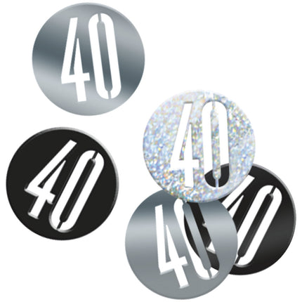 Konfetti stołowe 40 Years Black 14gr