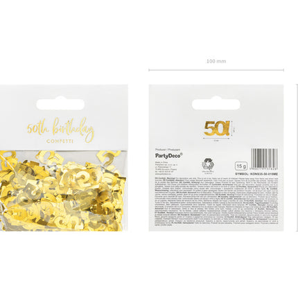Konfetti stołowe 50 Years Gold