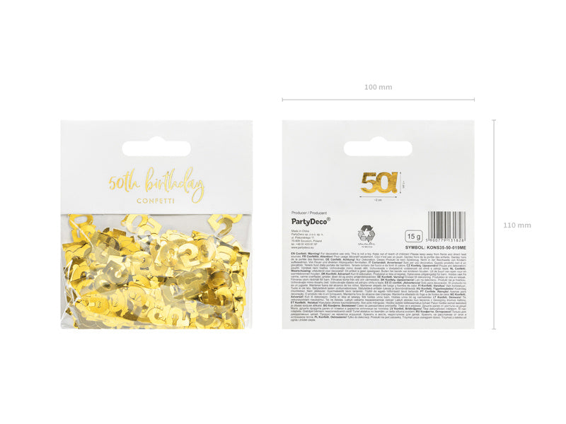 Konfetti stołowe 50 Years Gold