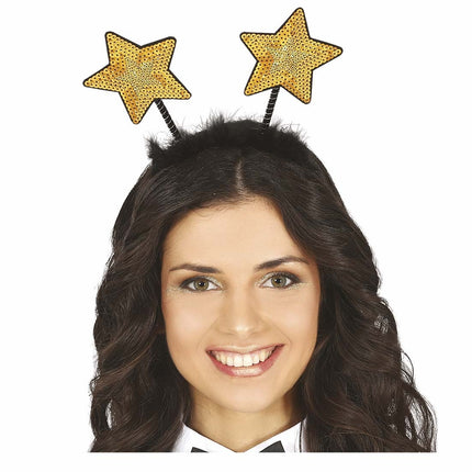 Złota opaska do włosów Stars