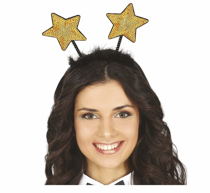 Złota opaska do włosów Stars