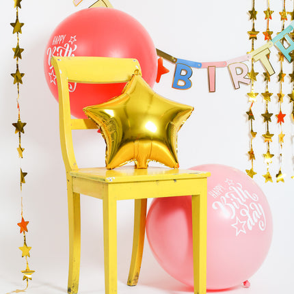 Balony Happy Birthday różowe czerwone 80cm 3szt.