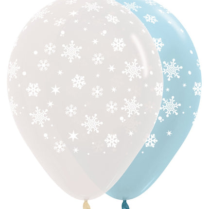Balony Snowflake Mix 30cm 25szt