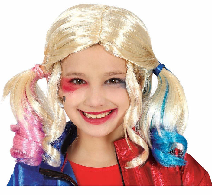 Blond peruka Harley Quinn dla dziecka