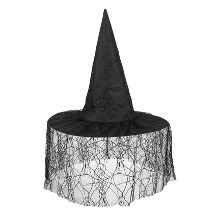 Kapelusz czarownicy na Halloween czarny