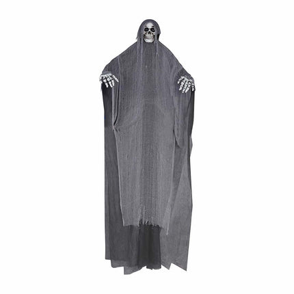 Szara dekoracja wisząca na Halloween Szkielet 3,2 m