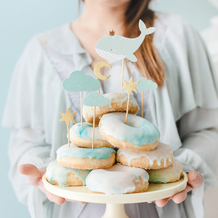 Patyczki koktajlowe Wieloryb 7szt