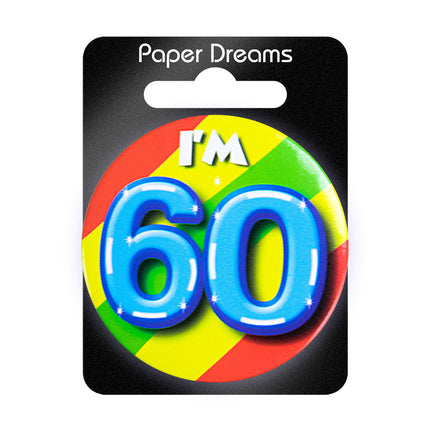I'm 60 Button 60 Years 5,5 cm