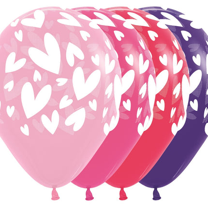 Balony Modern Hearts Mix 30cm 25szt