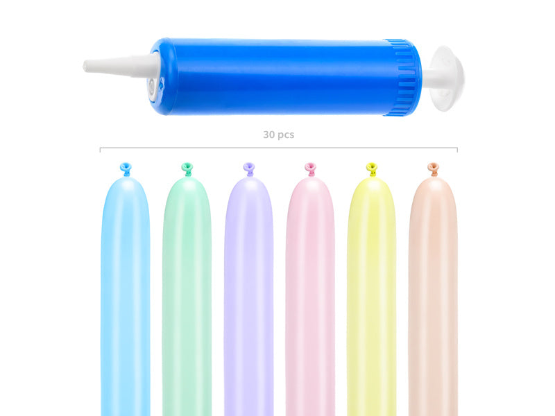 Balony do modelowania Pastel 30szt