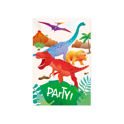Zaproszenia Dino 6szt