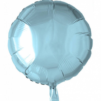 Balon helowy okrągły jasnoniebieski 46 cm pusty