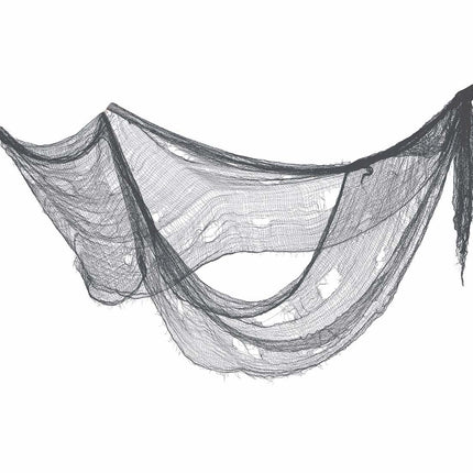 Szare zasłony na Halloween z tkaniny 2,28 m