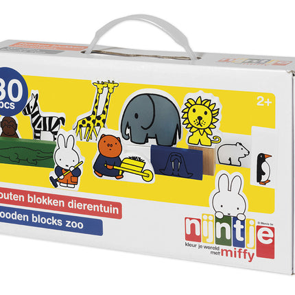 Drewniane klocki Miffy Zoo