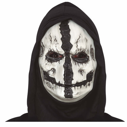 Czarno-biała maska na Halloween Czaszka