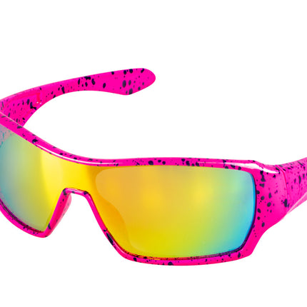 Neonowe różowe okulary 80'S