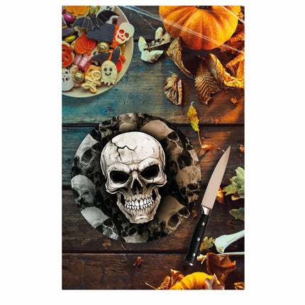 Talerze na Halloween Szkielet 23 cm
