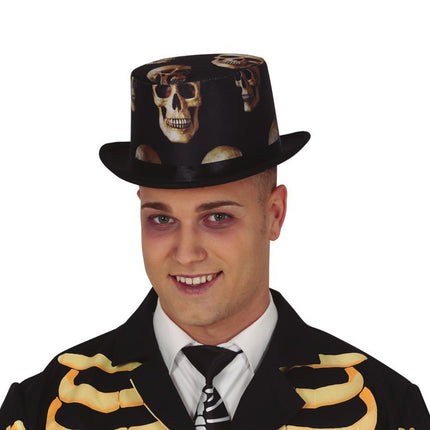 Halloweenowa czapka z czaszką