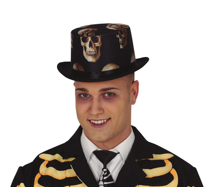 Halloweenowa czapka z czaszką