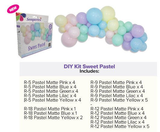 Zestaw do samodzielnego wykonania balonów Sweet Pastel