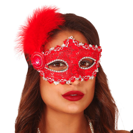 Maska Feathers Red