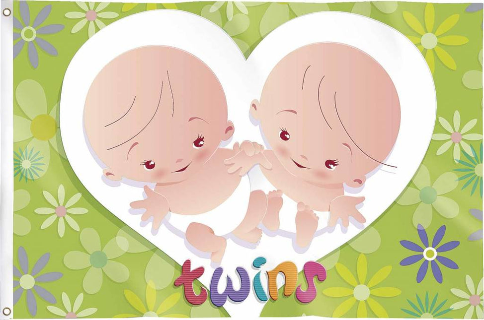 Birth Gable Flag Twins 90cm