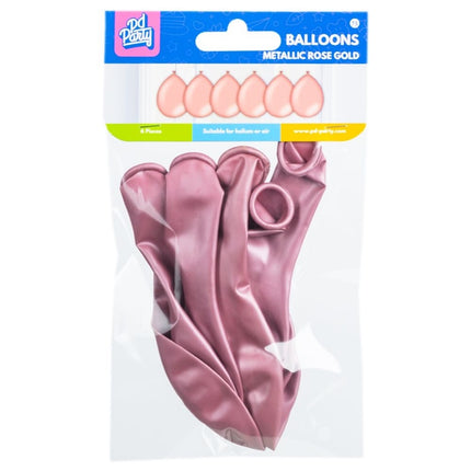 Balony Rose Gold Metallic 30cm 6szt