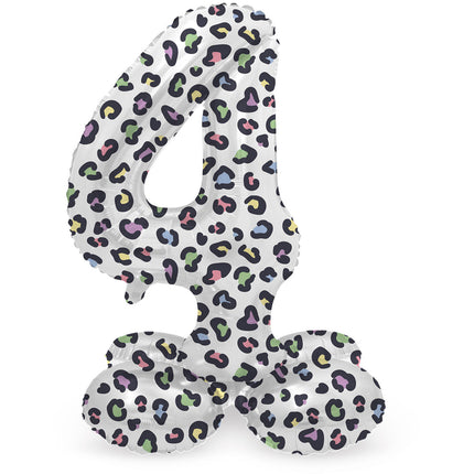 Balon foliowy 4 lata Pantera ze standardowym pustym 41 cm
