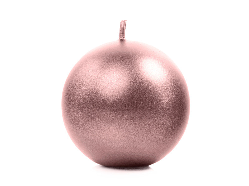 Świece Globe Rose Gold Metallic 6cm 10szt
