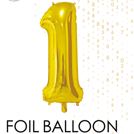 Balon foliowy Figurka 1 Gold 66cm