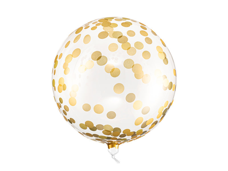 Złoty balon z konfetti