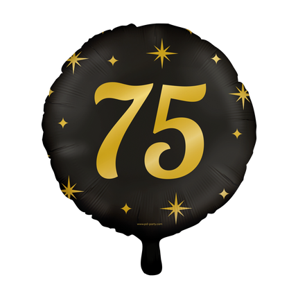 Balon helowy 75 lat pusty 30 cm