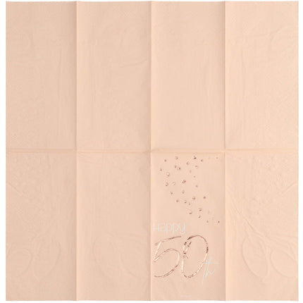 Serwetki 50 Years Rose Gold 33cm 10szt
