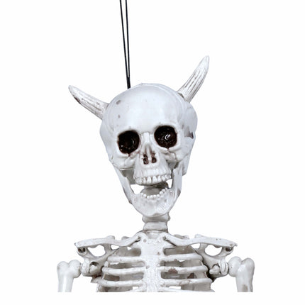 Dekoracja wisząca na Halloween Diabelski szkielet 40 cm