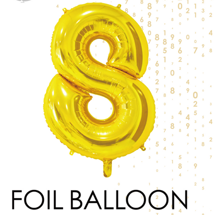 Balon foliowy Figura 8 Gold 66cm