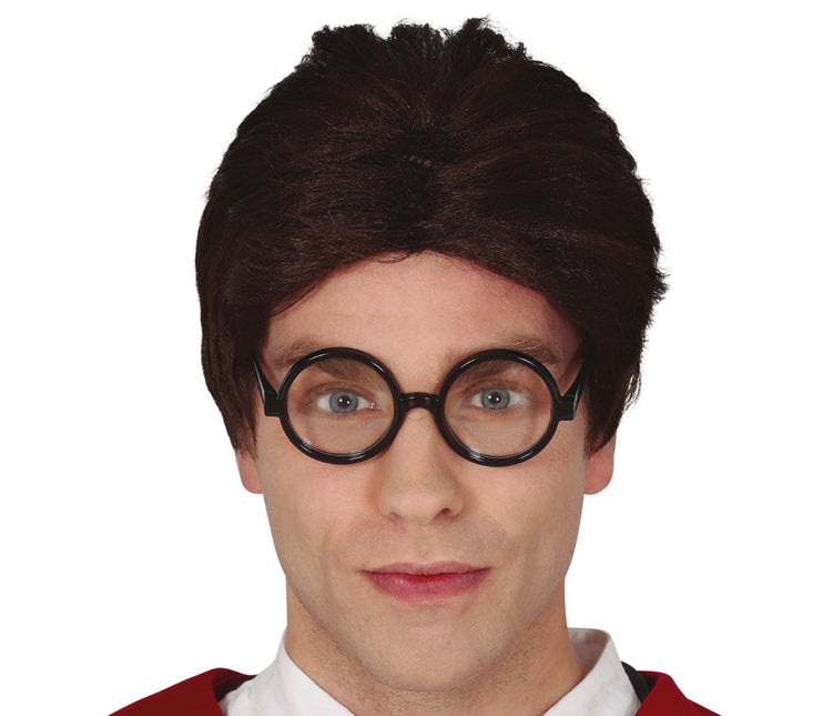 Peruka na Halloween Magik brązowa