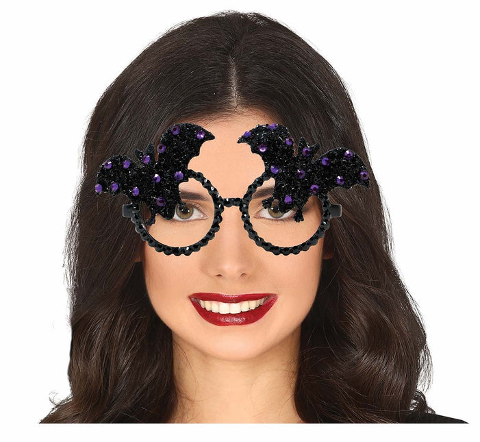 Okulary na Halloween Bat Glitter