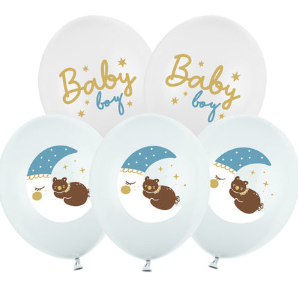 Balony niemowlęce niebieskie 30cm 6szt