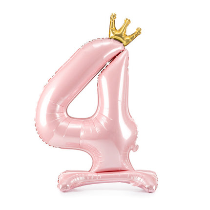 Balon foliowy Figurka 4 Jasnoróżowy Standardowy Pusty 84cm
