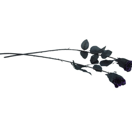 Czarna róża Halloween 42 cm