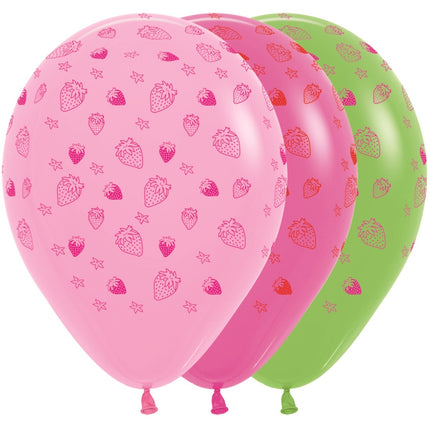 Balony Strawberry Mix 30cm 25szt