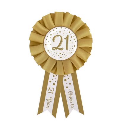 Rozeta 21 lat złoto-biała 14 cm