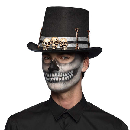 Halloweenowy kapelusz mistrz czaszek