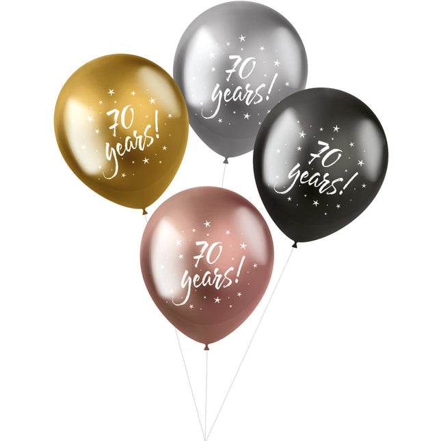 Balony 70 lat 33cm 4szt