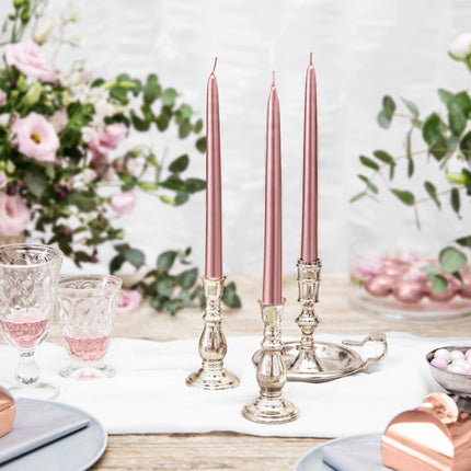Świece Rose Gold Metallic 24cm 10szt