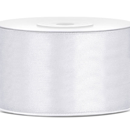 Wstążka satynowa biała 38 mm 25 m
