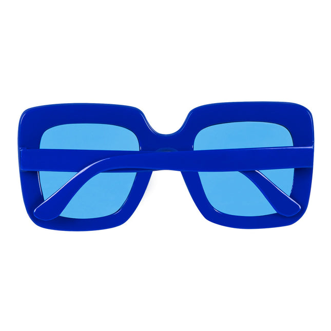 Niebieskie okulary z brokatem