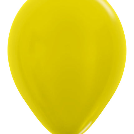Balony metaliczne żółte 30cm 50szt
