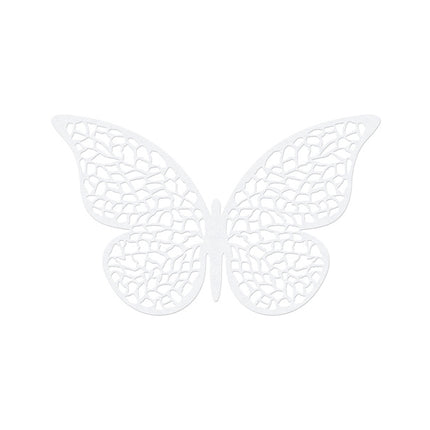 Dekoracja stołu Papierowy motyl Biały 6,5cm 10szt