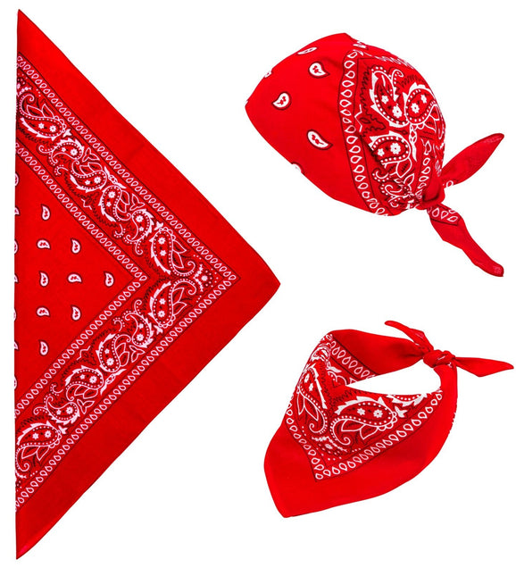 Czerwony szalik bandana